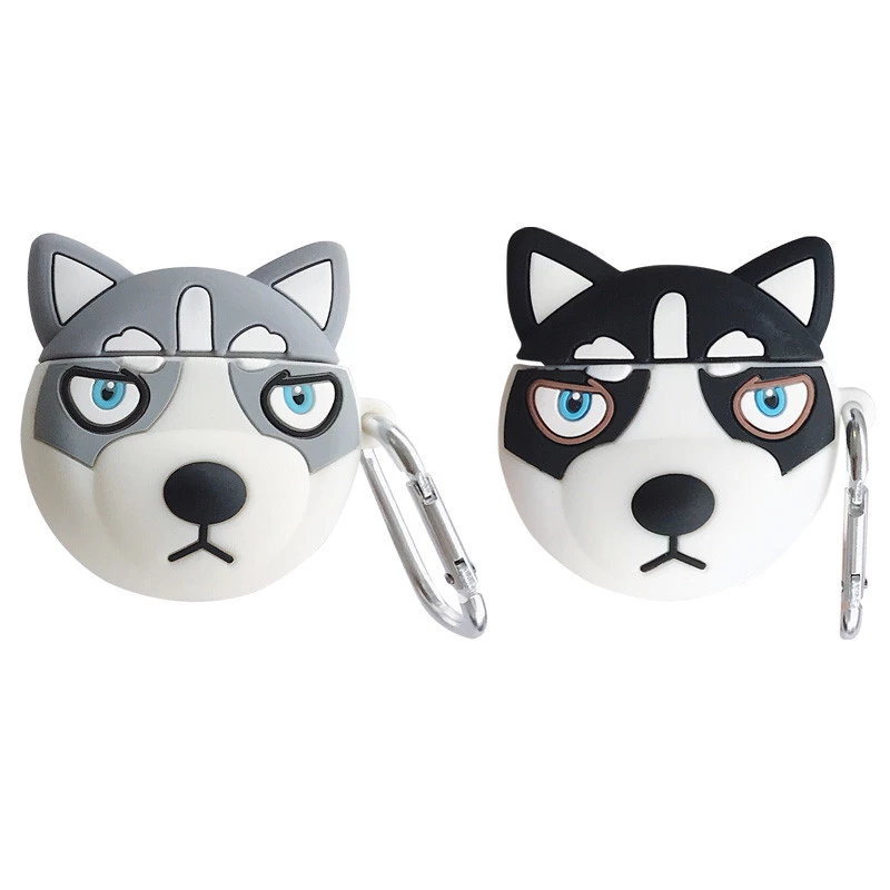 Силіконовий футляр Husky для навушників AirPods 1/2 + карабін фото 1 з 1