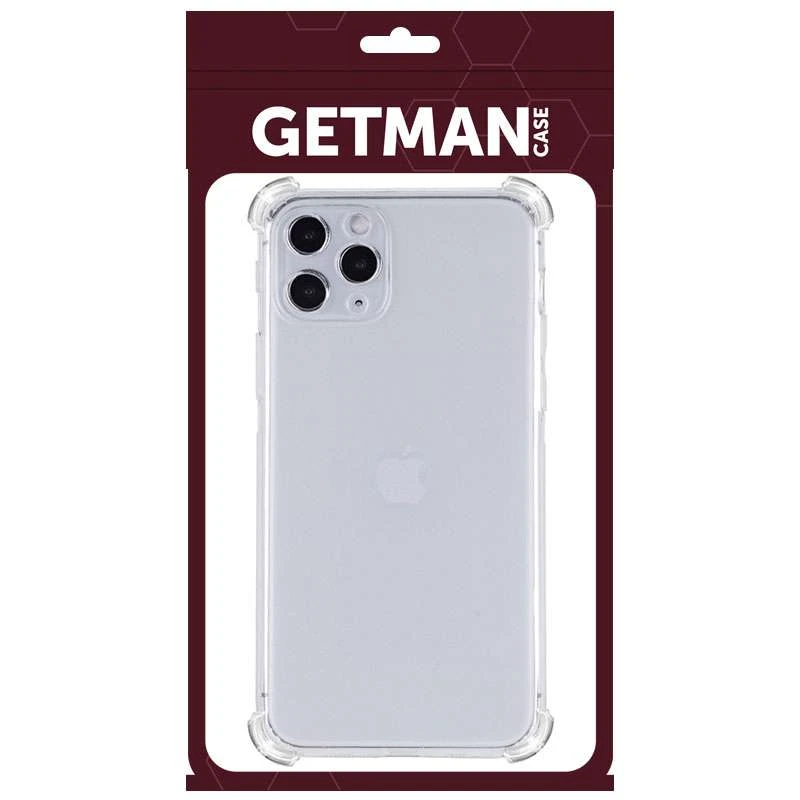 Ультратонкий силіконовий чохол GETMAN з критими бортами на Apple iPhone 14 Pro (6.1") – Безбарвний (прозорий). Фото 3 з 10