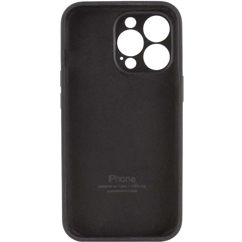 Чехол Silicone Case с защитой камеры для Apple iPhone 15 Pro (6.1") – Черный / Black. Фото 2 из 3
