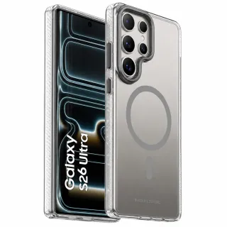 Чехол TPU+PC Puloka Resplendent with Magnetic Fit для Samsung Galaxy S26 Ultra — Dark Grey