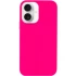 Чохол з закритим низом Silicone Case на Apple iPhone 16 – Рожевий / Barbie pink. Фото 2 з 5