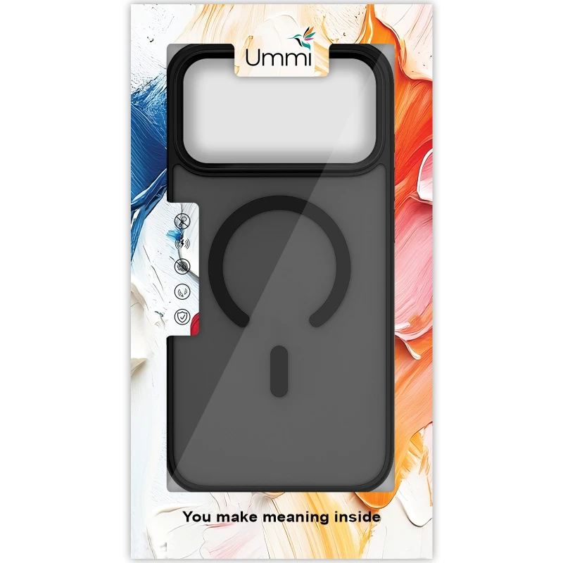 Чехол Ummi Colorful with MagSafe для Apple iPhone 17 Pro (6.3") – Черный / Black. Фото 7 из 8