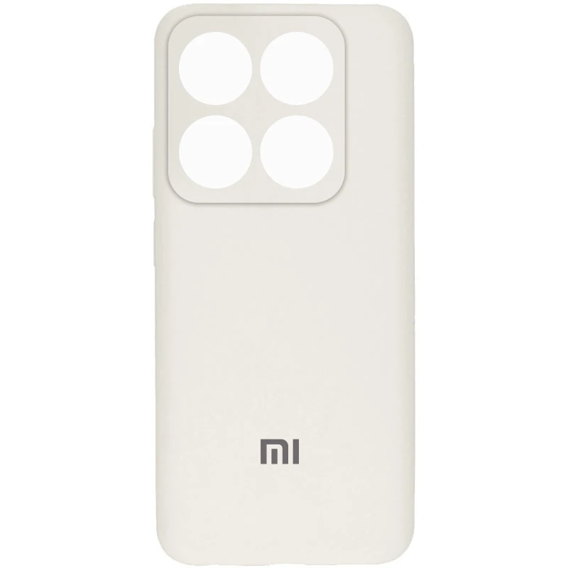 Чехол Silicone Case Lakshmi Premium L с закрытой камерой для Xiaomi 14T – Белый / White. Фото 1 из 1