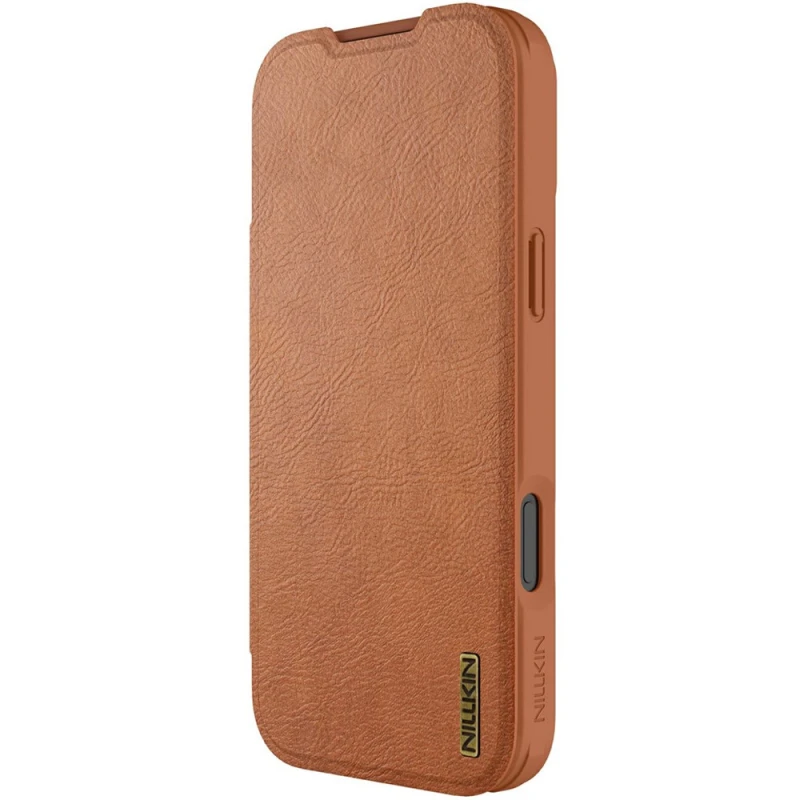 Кожаный чехол-книжка Nillkin Qin Pro Camshield для Apple iPhone 18 Pro – Brown. Фото 2 из 5