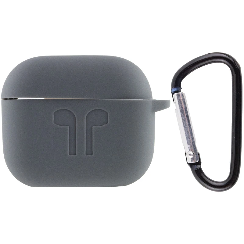 Силіконовий футляр для навушників AirPods 3 – Сірий / Dark Gray. Фото 2 з 5