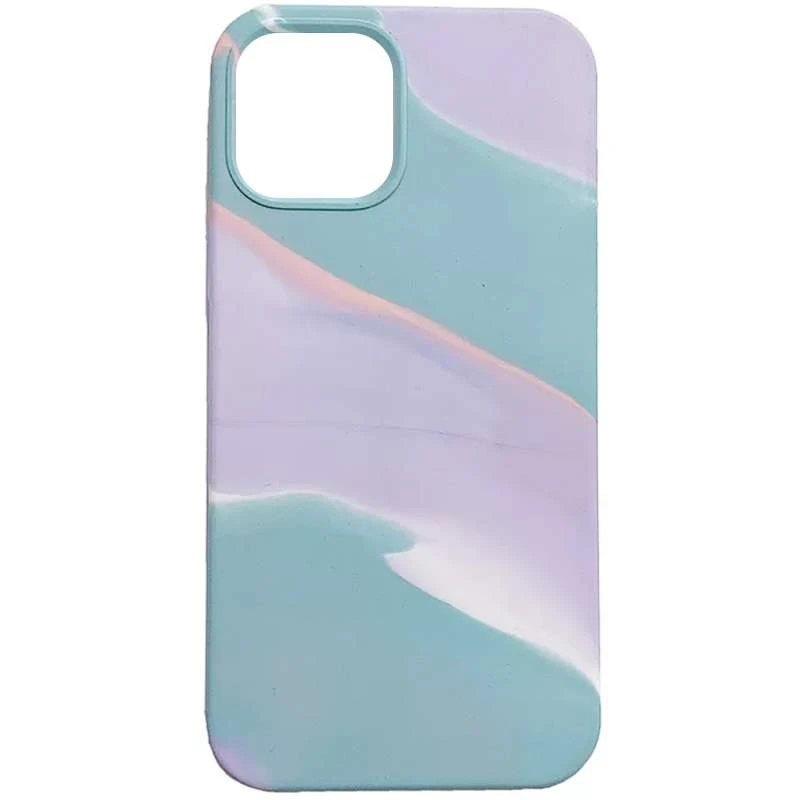 

Чохол Акварель Silicone Case на Apple iPhone XR (6.1") (Бирюзово-бузковий)