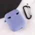 Силіконовий футляр з мікрофіброю для навушників Airpods 1/2 – Сірий / Lavender Gray. Фото 4 з 6