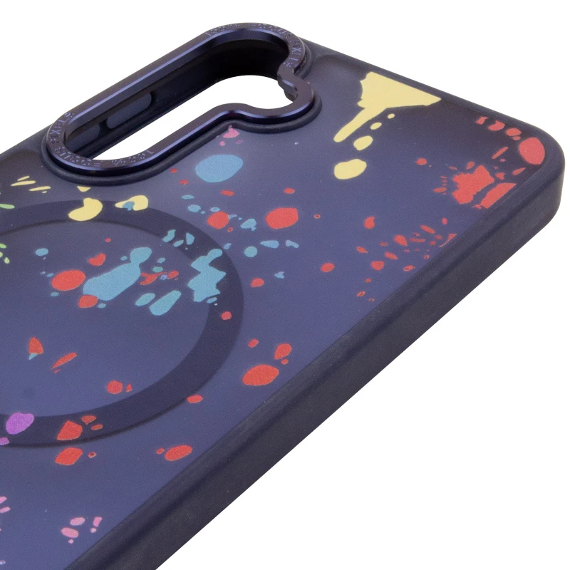 Чохол абстракція малювання з MagSafe на Samsung Galaxy S24+ – Dark blue. Фото 5 з 6