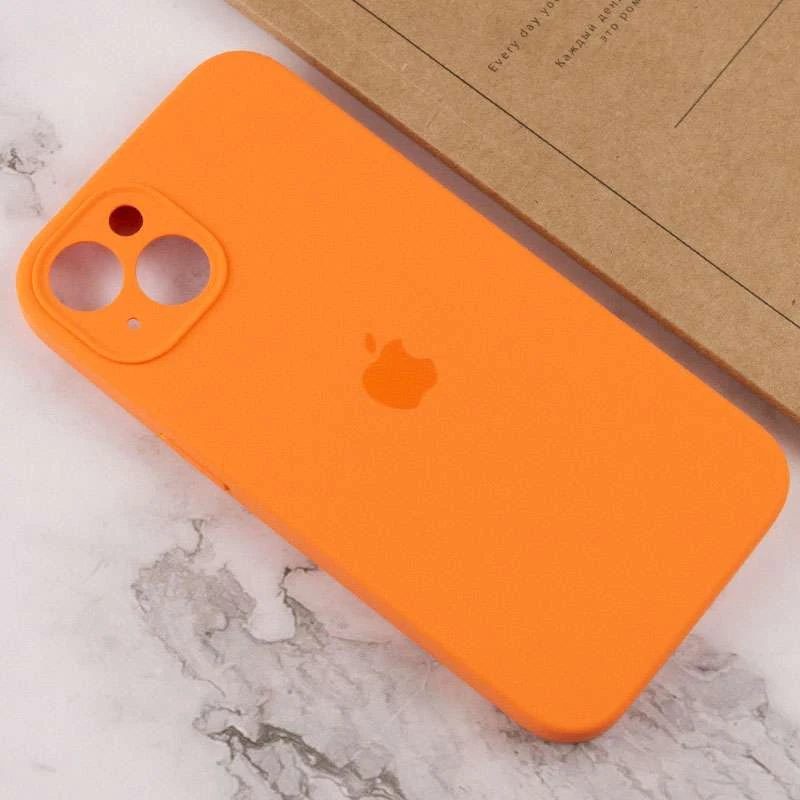 Чехол Silicone Case с защитой камеры для Apple iPhone 14 Plus (6.7") – Оранжевый / Kumquat. Фото 4 из 4