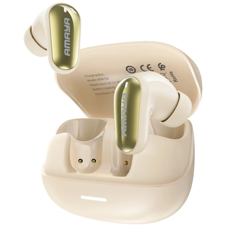 Бездротові TWS навушники Amaya ATW-53I – Biege. Фото 1 з 2