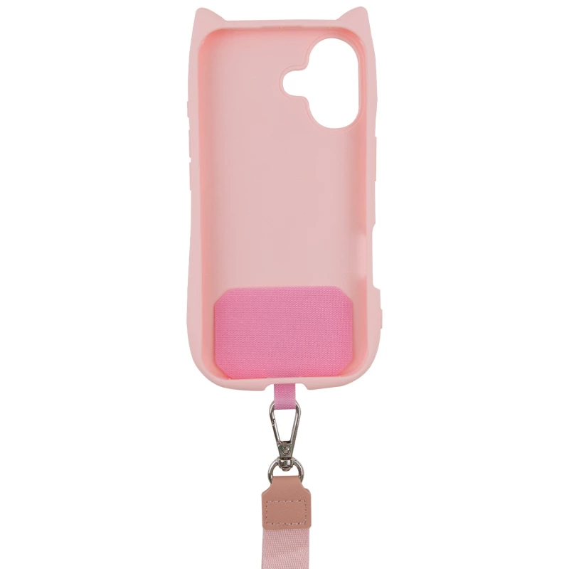 Чохол Kitty with straps для Apple iPhone 16 Plus – Pink. Фото 6 з 10