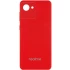 Чехол Silicone Case с закрытым низом и защитой камеры для Realme C30 – Красный / Red. Фото 2 из 2