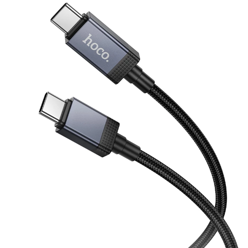 Дата кабель Hoco X118 Generous with display Type-C to Type-C 60W (1m) – Black. Фото 2 з 6