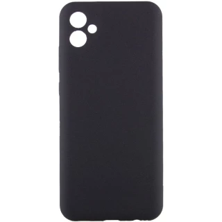 Кольоровий силіконовий чохол GETMAN із закритою камерою для Samsung Galaxy A06 — Чорний / Black