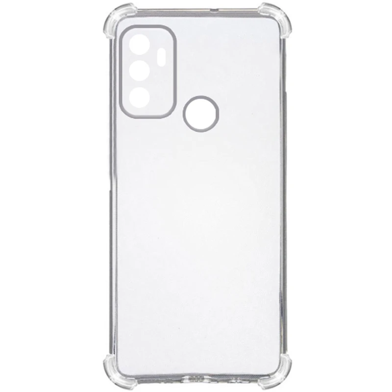 Ультратонкий силиконовый чехол GETMAN с крытыми бортами та камерою на Oppo A53 / A32 / A33 – Бесцветный (прозрачный). Фото 8 из 9