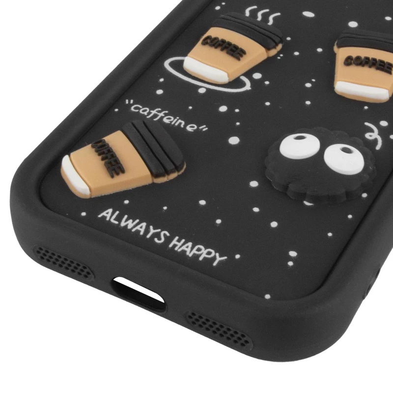 Силіконовий чохол Funny Toys with Ears для Apple iPhone 13 Pro (6.1") – Black. Фото 8 з 8