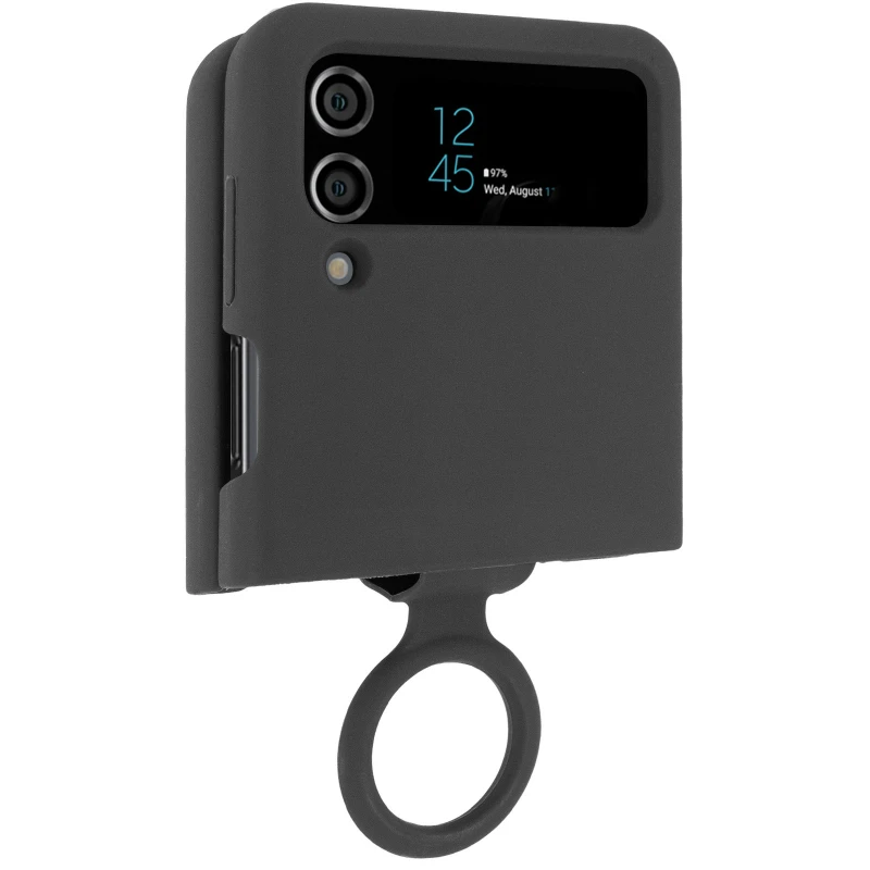 Чохол Foldables Silicone Cover Lakshmi (AAA) для Samsung Galaxy Z Flip4 – Чорний / Black. Фото 2 з 6