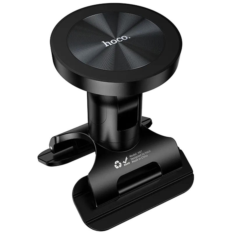 Автотримач Hoco H97 Eminent pull clip (center console) – Black. Фото 12 з 12