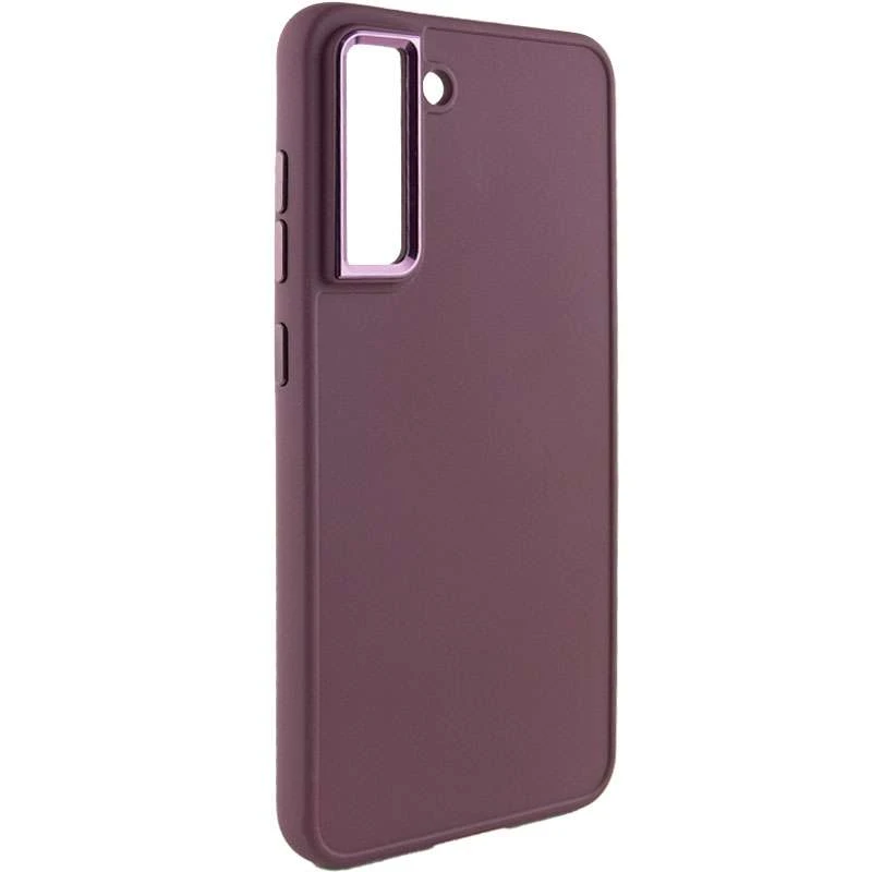 

TPU чехол Bonbon с металлическими кнопками для Samsung Galaxy S21 FE (Бордовый / Plum), Бордовий / plum