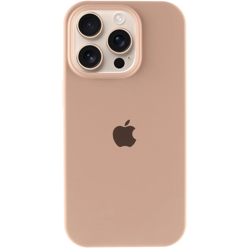 Чехол Silicone Case с закрытым низом для Apple iPhone 16 Pro Max – Бежевый / Desert Gold. Фото 3 из 6