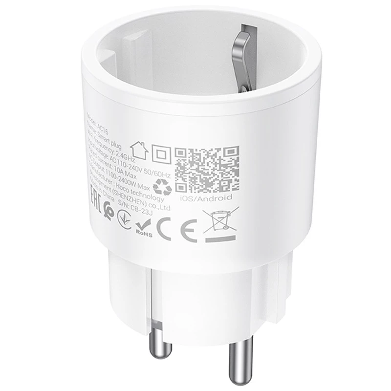 МЗП Hoco AC16 Veloz smart socket – White. Фото 5 з 8