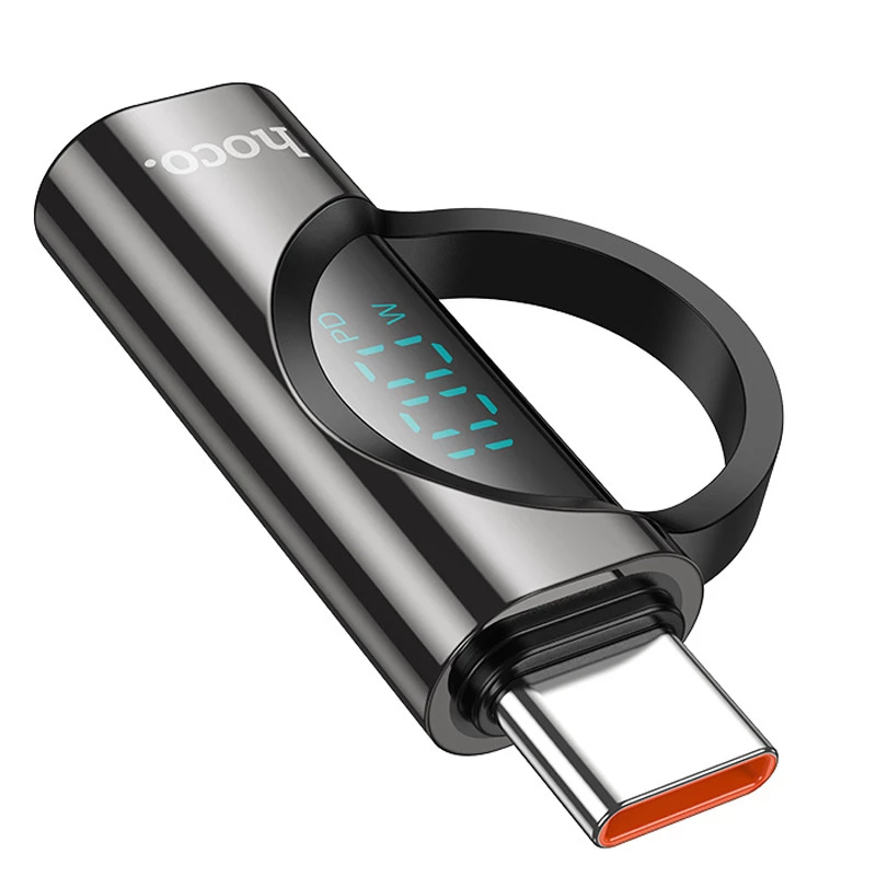 Перехідник Hoco UA32 Type-C male to Type-C female display adapter – Black. Фото 3 з 6