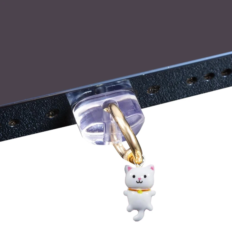 Заглушка силіконова Type-C з подвеской IP44 – Cat ceramic white. Фото 1 з 2