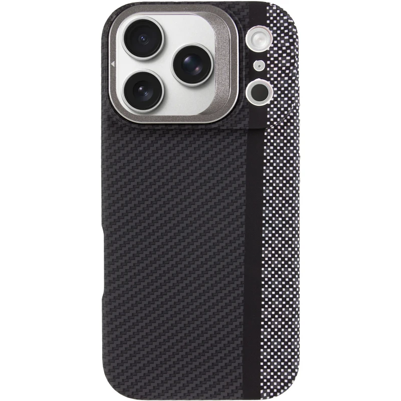 TPU чехол Pixel Craft with MagSafe для Apple iPhone 17 Pro (6.3") – Carbon Line. Фото 4 из 8