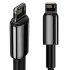 Дата кабель Baseus Tungsten Gold USB to Lightning Cable 2.4A (1m) (CALWJ-0) – Black. Фото 3 з 6
