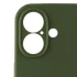 Чехол Silicone Case с защитой камеры для Apple iPhone 16 – Зеленый / Dark Olive. Фото 6 из 8