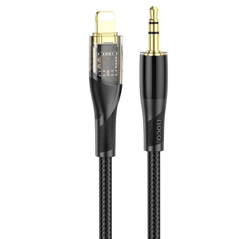 

Аудіо кабель Aux Hoco UPA25 (AUX 3.5 to Lightning) (1m) (Black)