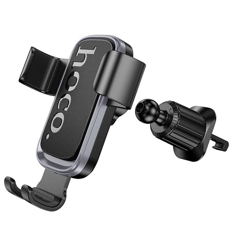 Автотримач Hoco H80 Vista gravity (air outlet) – Black / Metal gray. Фото 3 з 6