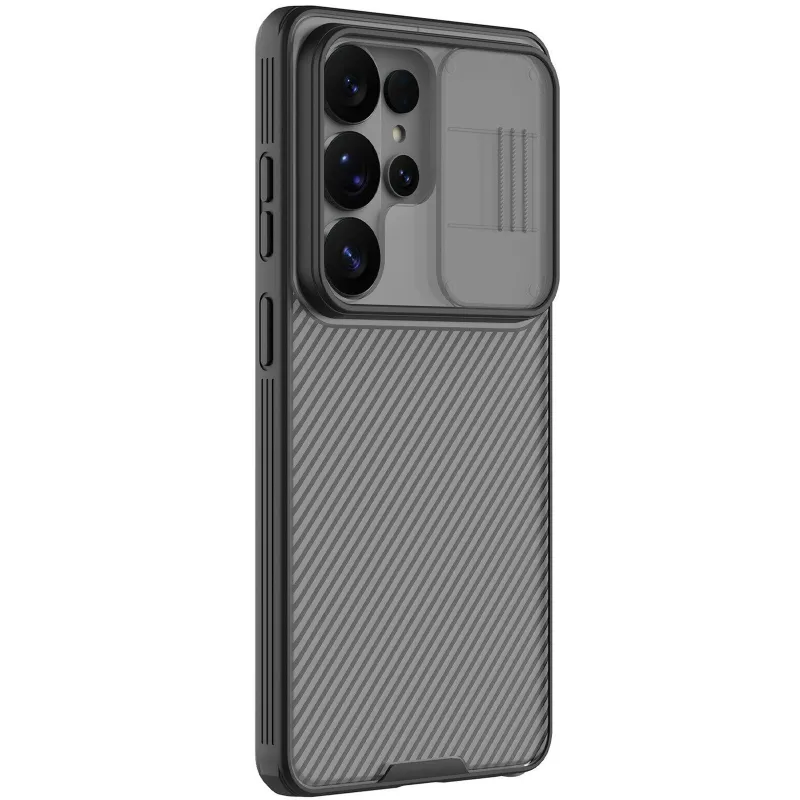 Карбована накладка Nillkin Pro зі шторкою для камери на Samsung Galaxy S26 Ultra – Transparent black. Фото 1 з 6