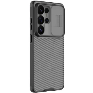 Карбована накладка Nillkin Pro зі шторкою для камери на Samsung Galaxy S26 Ultra — Transparent black