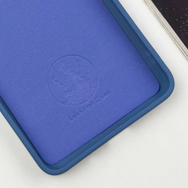 Цветной силиконовый чехол GETMAN с закрытой камерой на Xiaomi Redmi A3 – Синий / Navy Blue. Фото 3 из 7