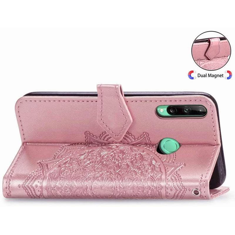 Шкіряний чохол-книжка Art Case з візитницею для Huawei Y6p – Рожевий. Фото 5 з 6
