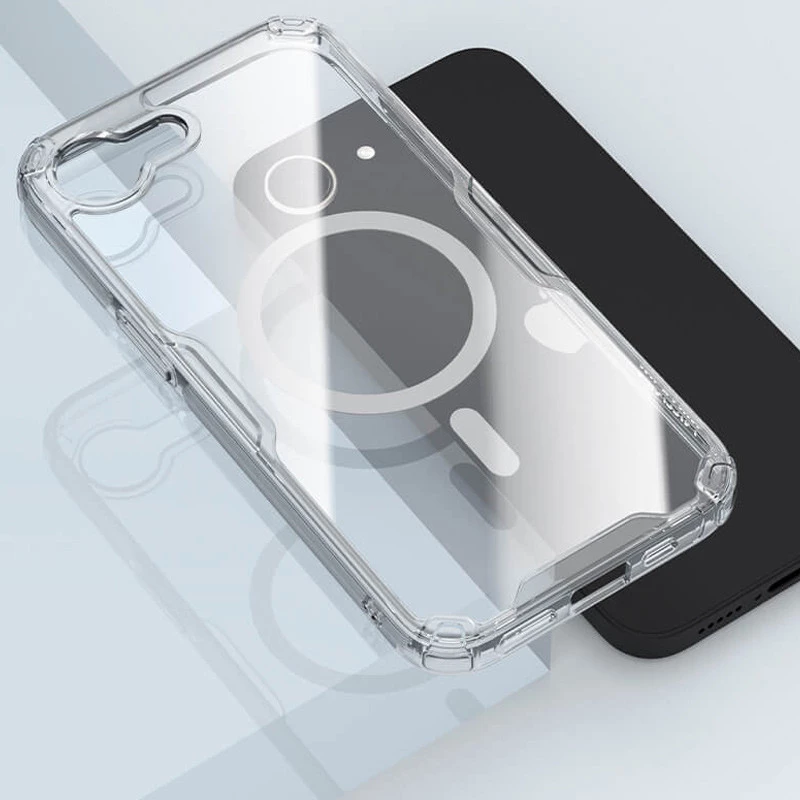 TPU чехол Nillkin Nature Pro с MagSafe для Apple iPhone 17e (6.1") – Бесцветный (прозрачный). Фото 6 из 7