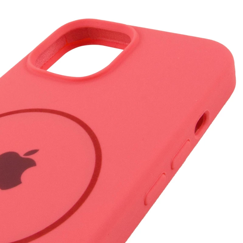 Чохол Silicone Armor Max with MagSafe для Apple iPhone 15 Plus (6.7") – Кавуновий / Watermelon red. Фото 5 з 6
