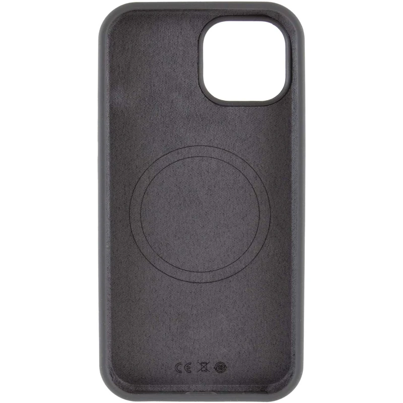 Чохол Silk Full Protective (AA) NO LOGO with Magnetic Fit для Apple iPhone 14 (6.1") – Сірий / Dark Gray. Фото 4 з 6