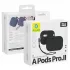 Силиконовый футляр BlueO Liquid silicone для наушников Airpods Pro 3 – Black. Фото 2 из 2