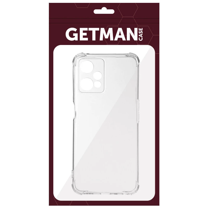 Ультратонкий силіконовий чохол GETMAN з критими бортами та камерою для Realme 9 Pro – Безбарвний (прозорий). Фото 5 з 8