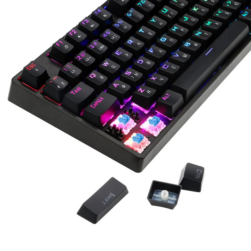 Ігрова клавіатура 1stPlayer DK5.0 RGB Outemu Blue USB (DK5.0-BL) – Black. Фото 3 з 6