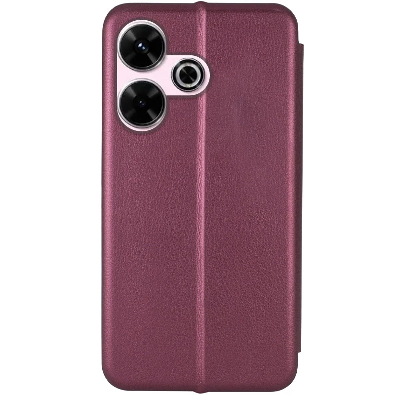 Чехол-книжка классический для Xiaomi Redmi 13 4G – Бордовый. Фото 4 из 6