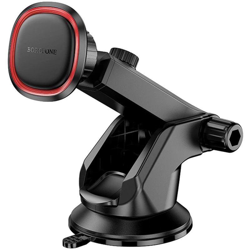 Автотримач Borofone BH125 Roman magnetic (center console) – Black / Red. Фото 1 з 6