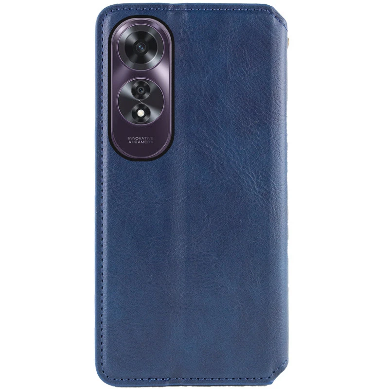 Чехол книжка GETMAN Cubic для Oppo A60 – Синий. Фото 4 из 6