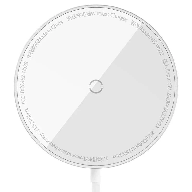 

БЗУ Baseus Simple Mini3 Magnetic Wireless Charger 15W (CCJJ0400) (silver)
