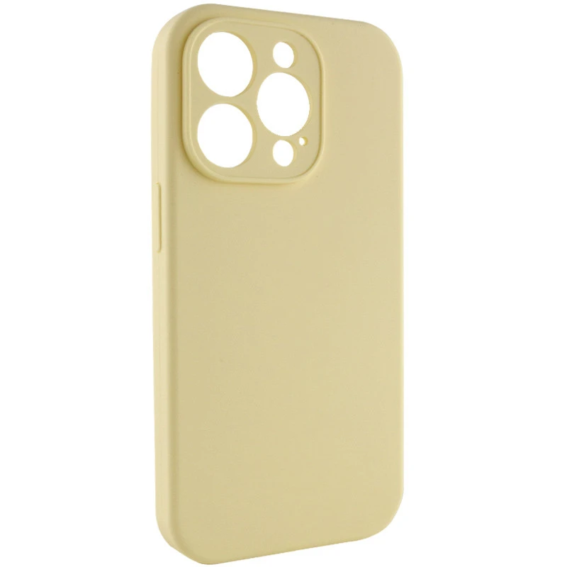 Чехол с защитой камеры Silicone Case для Apple iPhone 15 Pro (6.1") – Желтый / Mellow Yellow. Фото 2 из 6