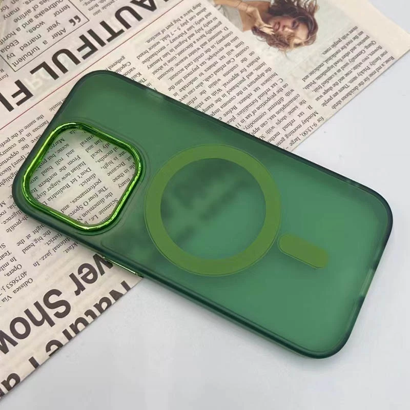 Кольоровий TPU+PC з MagSafe на Apple iPhone 12 (6.1") – Army Green. Фото 4 з 11