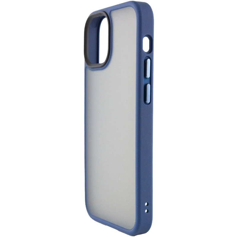 TPU+PC с металлическими кнопками для Apple iPhone 13 (6.1") – Синий / Navy Blue. Фото 3 из 5