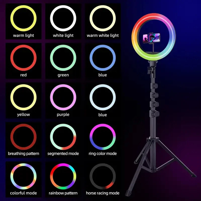 Кільцева світлодіодна LED лампа RGB з триподом Proove Halo (12inch) 10W – Black. Фото 3 з 5